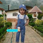 شلوار پیش بندی جین بچگانه - Image 3