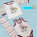 ست 3 تکه طرح خرس سفید - Image 3