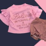 ست تیشرت و شلوارک دخترانه - Image 3