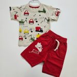 ست تیشرت و شلوارک طرح دار - Image 2