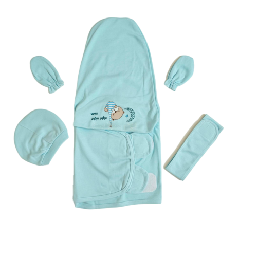 slazzer-edit-image ست 5 تکه قنداق پنبه ای جونیور - Image 1