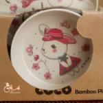ست ظرف غذای بامبو کودک - Image 5