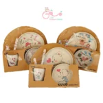 ست ظرف غذای بامبو کودک