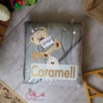 پتو دورپیچ نوزادی کلاهدار طرح تدی - Image 5